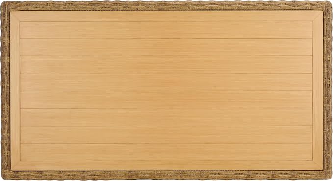 SAFAVIEH Couture Collection Margarita Natural Brown Faux Wicker Rectangle - Image 6
