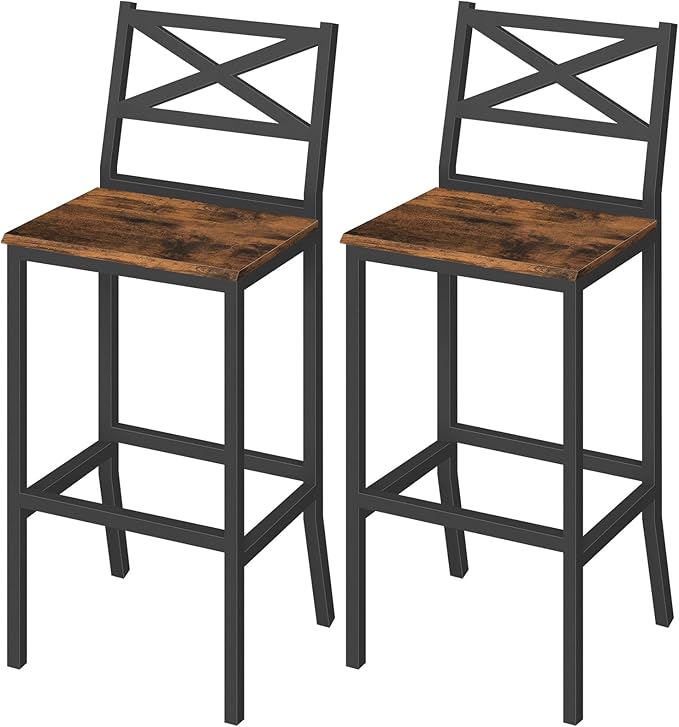 Bar Stools, Kitchen Breakfast Bar Chairs, Easy Assembly, by MAHANCRIS