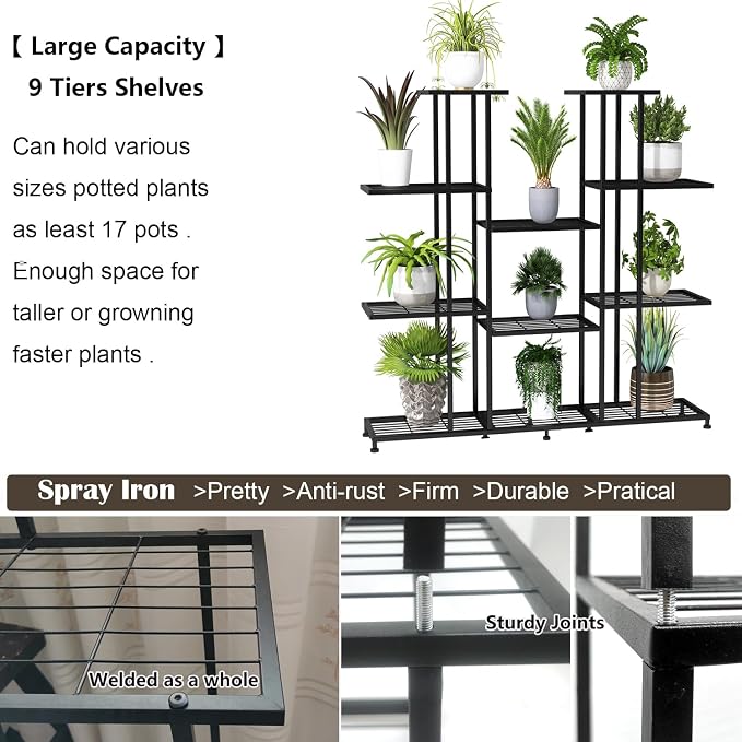 Twhep Heavy Duty Metal Plant Stand, large Multifunctional Plant Stand - Image 4