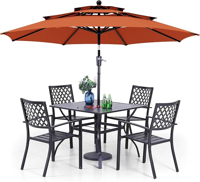 PHI VILLA Outdoor Dining Set 6 PCS by PHIVILLAThepioneerofcomfortablehouseholdsupplies