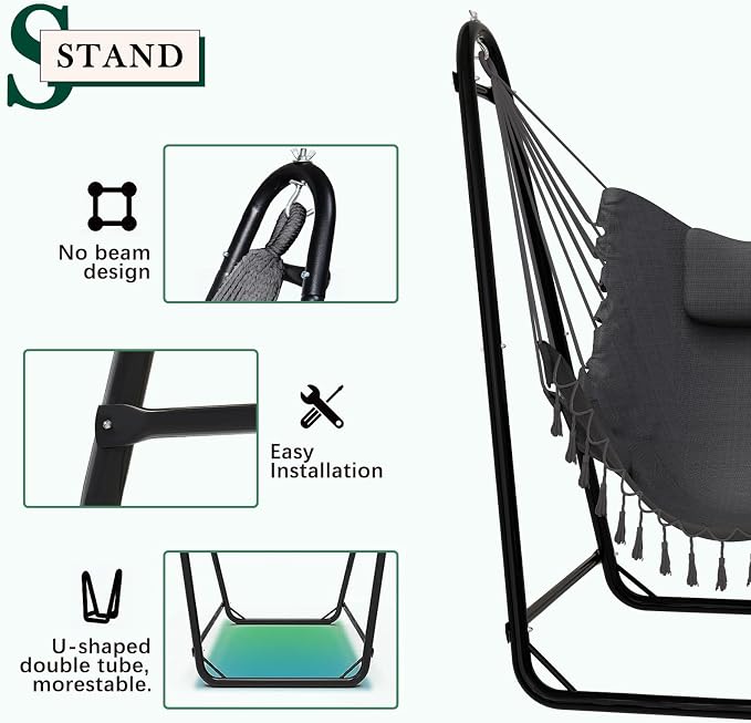 Unique U-Shaped Hammock Chair - Image 4