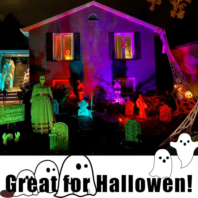 APONUO Christmas Solar Spot Lights Outdoor Color Changing, 2 Colors Modes Metal - Image 4