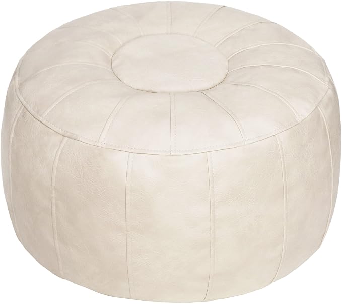 Thgonwid Unstuffed Moroccan Storage Pouf Foot Stool Ottoman Seat Handmade Faux by Thgonwid