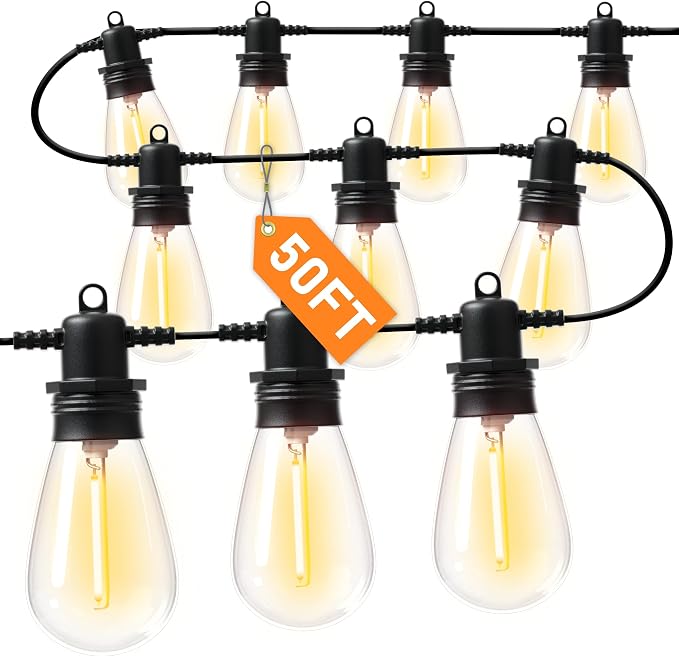 50FT LED Outdoor String Lights by Jerritte