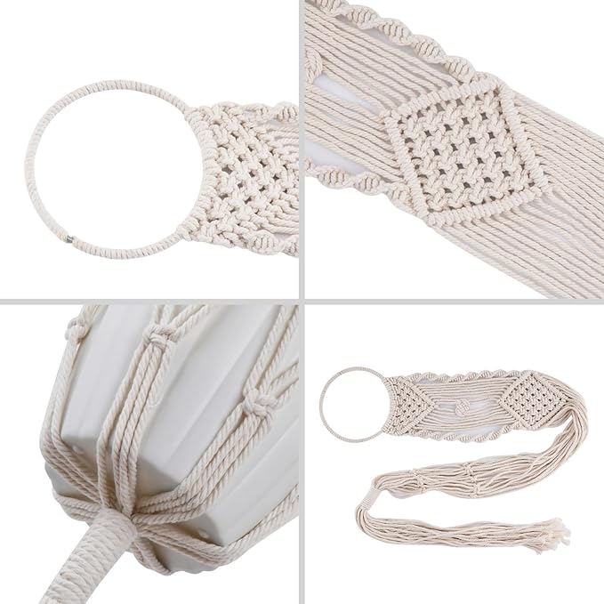 Cuttte Macrame Plant Hanger, Indoor Outdoor Hanging Planter Basket, Hanging - Image 4