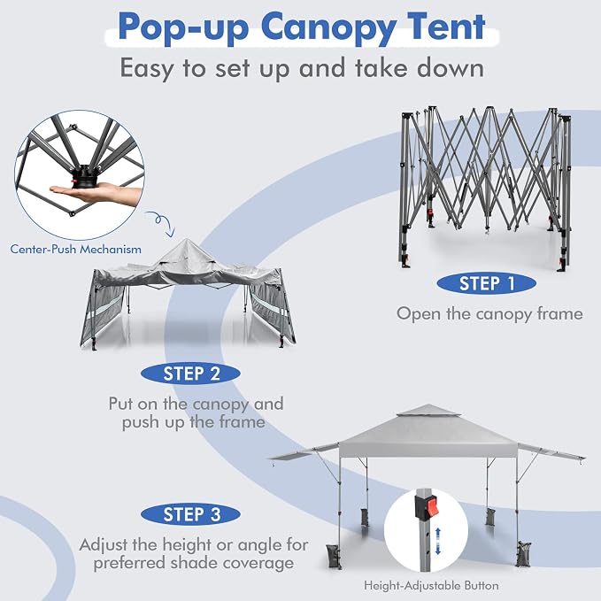 Tangkula 10x17.6 Ft Pop Up Canopy - Image 5