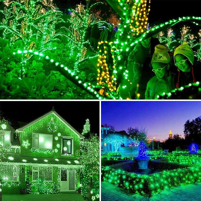 Joomer Green Solar Christmas Lights, 2 Pack Total 144FT 400 LED 8 Modes - Image 5