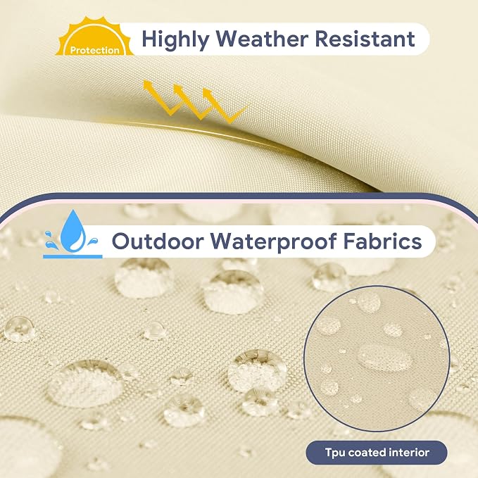 Lounge Chair Cushion Waterproof Chaise Lounge Cushions 72x21x3 Inch Non-Slip - Image 2
