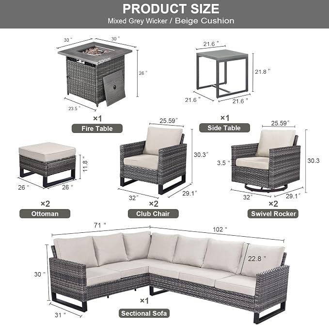 Patio Sectional Furniture Set - Image 3