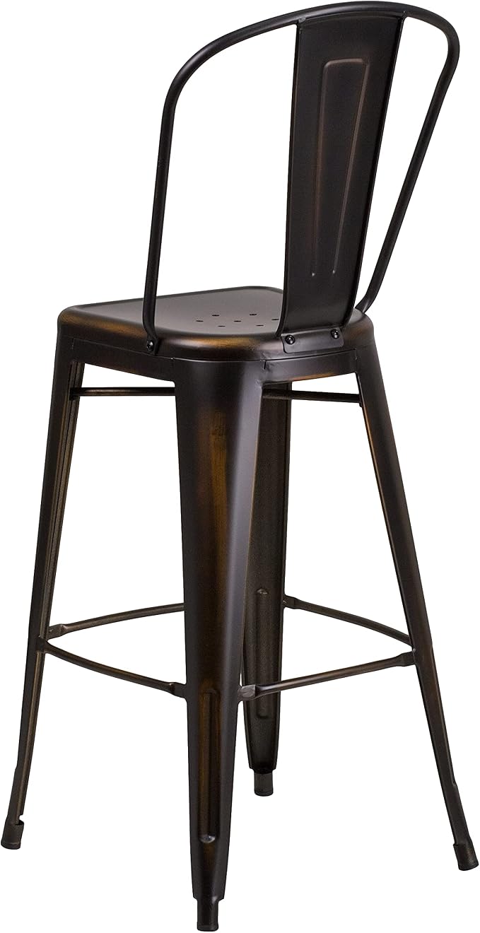 EMMA + OLIVER Commercial Grade 30" H Distressed Copper Metal Indoor-Outdoor - Image 7