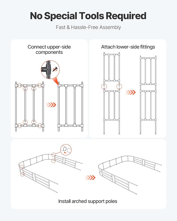 VEVOR Garden Arbor, 94.5 x 98.5 x 15.8 in Metal Archway, Sturdy Outdoor Trellis - Image 4