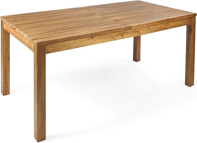 Christopher Knight Home Wilson Outdoor Expandable Acacia Wood Dining Table by GDFStudio