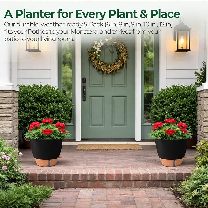T4U 5 Pack Self Watering Pots - Image 9