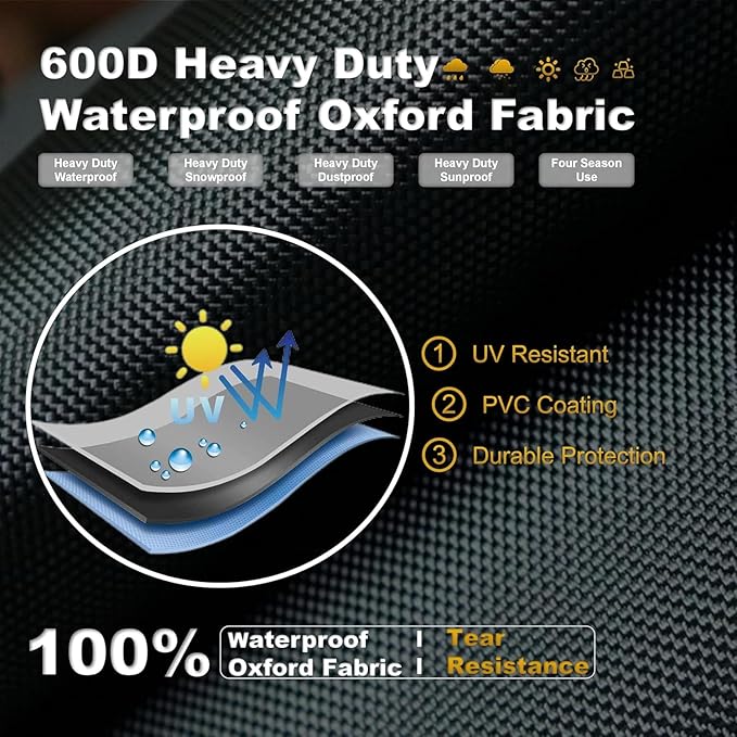 Waterproof Outdoor Daybed Cover Heavy Duty 600D Weather-Resistant Patio Sunbed - Image 5