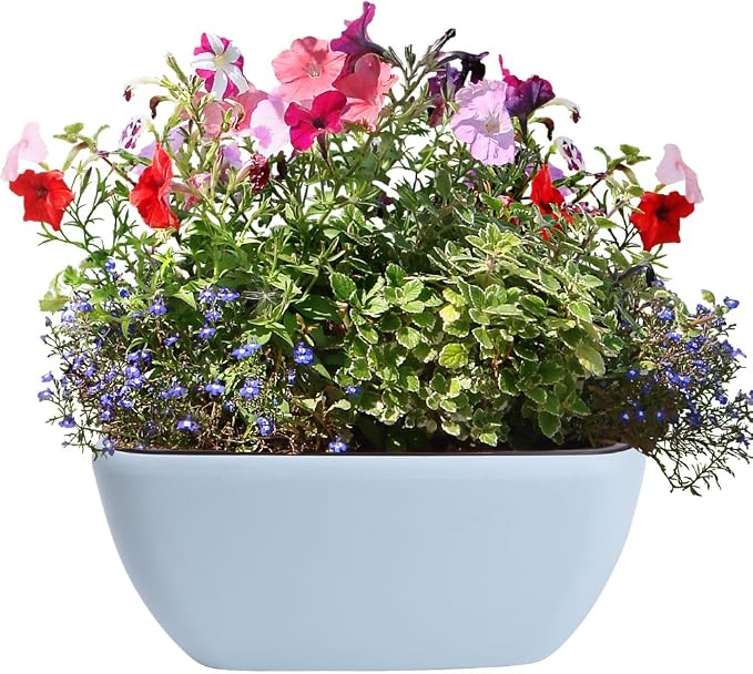 Vencer 10.8 Inch Plastic Square Self Watering Planter, Water Indicator - Image 4