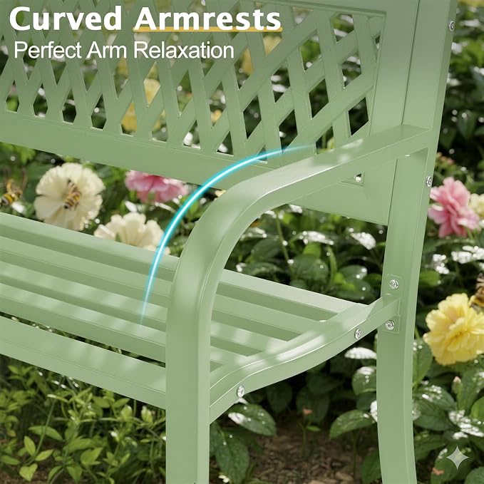 Outvita Outdoor Bench, Patio Bench - Image 5