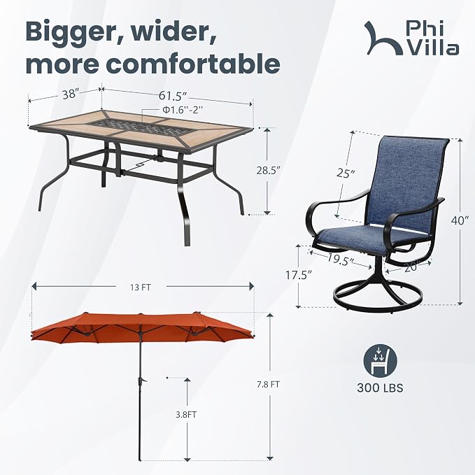 PHI VILLA Patio Dining Set - Image 9