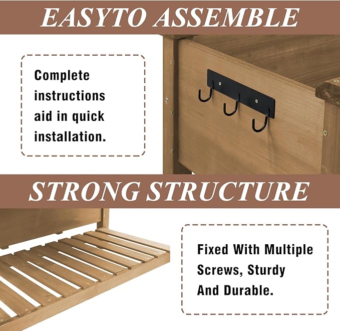 2-Tier Raised Garden Bed with Legs Outdoor Elevated Garden Box, Storage Shelf - Image 6