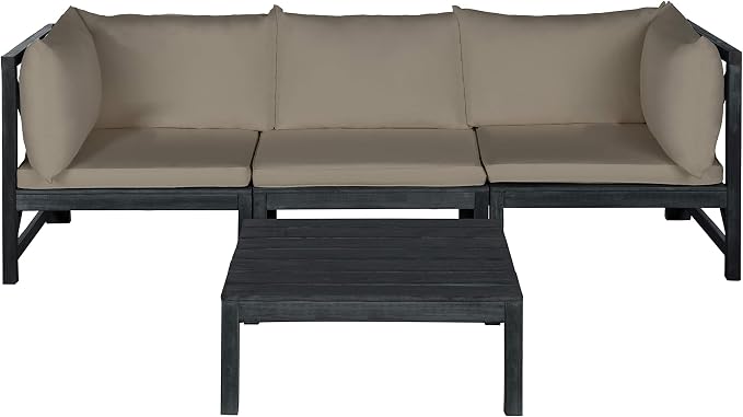 SAFAVIEH Outdoor Collection Lynwood Dark Slate Grey and Taupe Modular Outdoor by SAFAVIEH