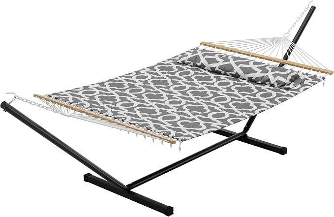 GAOMON Double Hammock with Stand, 475 lb Capacity, Adjustable Portable Hammock by GAOMON