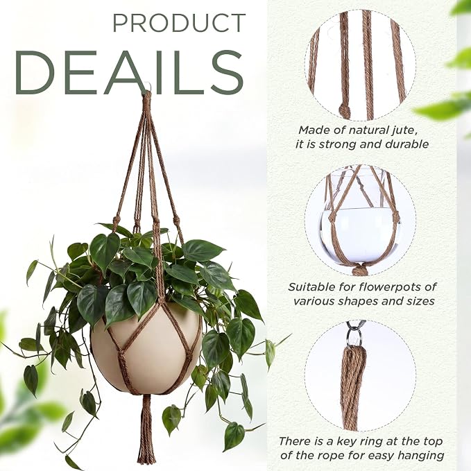 EBOOT 2 Pack 41 48 Inch Large Macrame Plant Hanger Rope to Hang Flower Pot - Image 3