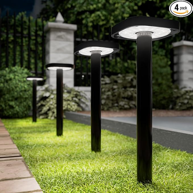 Sunco 2W LED Square Solar Pathway Walkway Driveway Backyard Patio Garden by SuncoLighting