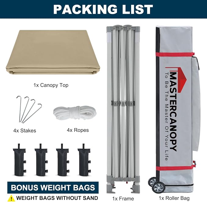 MASTERCANOPY Pop Up Canopy Tent Commercial Grade 10x20 Instant Shelter - Image 7