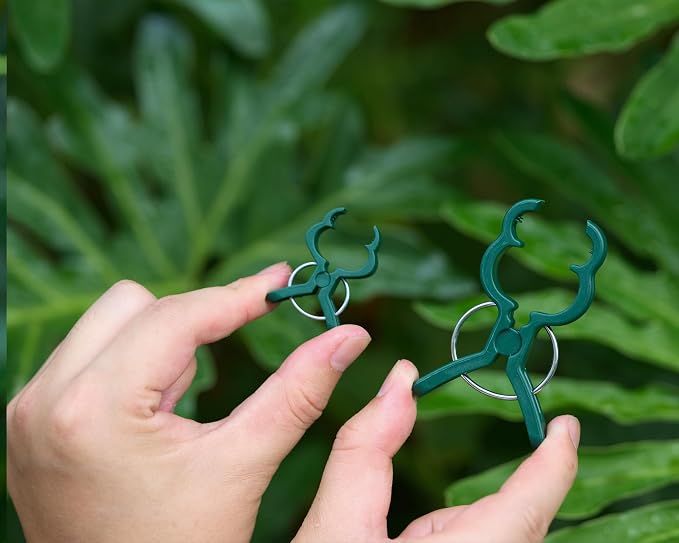 Garden Plant Clips 50 Pack Big Size Dark Green, Reusable Garden Plant Supports - Image 4