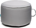 QILLOWAY Indoor/Outdoor Inflatable Stool, Round Ottoman, All Weather Foot Rest by QILLOWAY
