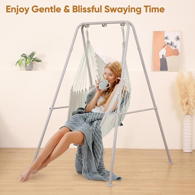 Foldable Hammock Stand, Portable Hammock Chair Stand, 300 lbs Capacity - Image 2