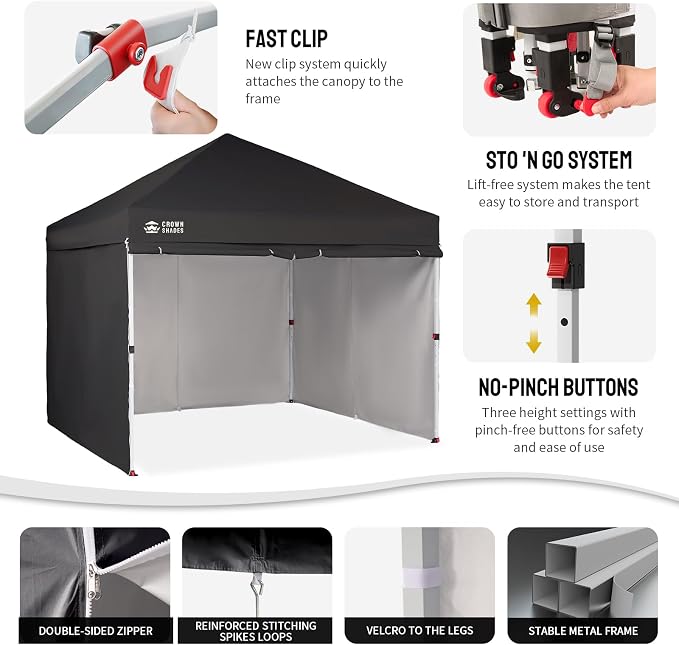 CROWN SHADES 10X10 Comercial Instant Canopy Pop Up Tent - Image 5