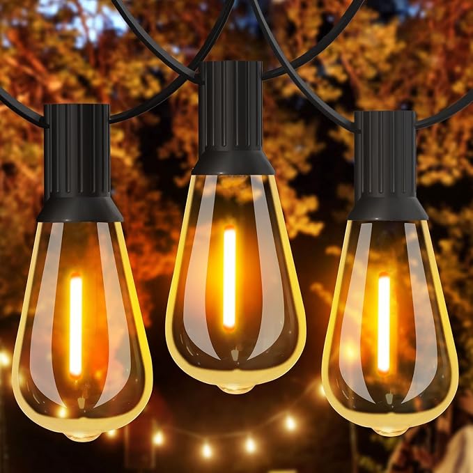 GLUROO Outdoor String Lights, 30FT LED Outdoor Patio Lights Waterproof by ChristmasLights-GLUROO
