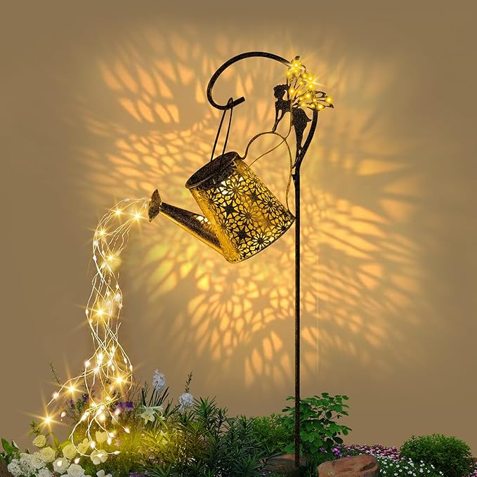 Solar Watering Can Light, Solar Outdoor Decorative, Garden Decor Lights by Unknown