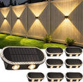 Solar Fence Lights Outdoor: IP65 Waterproof Wall Lighting by Hiromeco