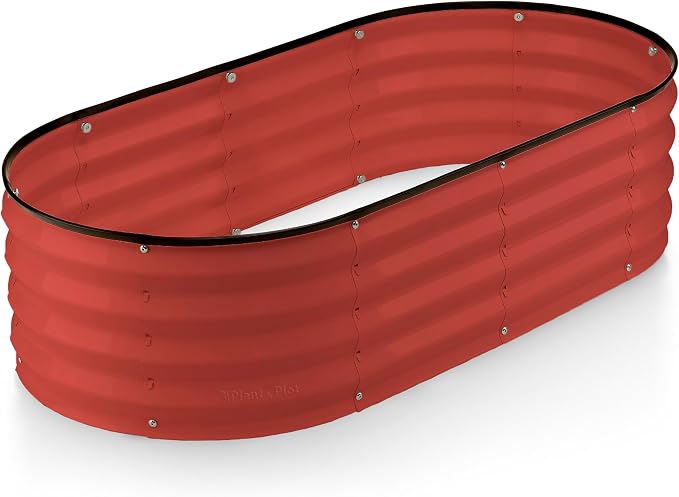 Plant & Plot Galvanized Raised Garden Beds Outdoor // 4×2×1 ft Planter Raised by PlantPlot