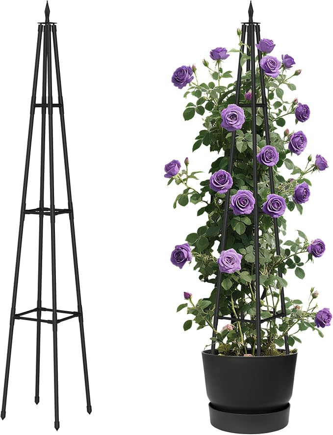 5.2 FT Obelisk Trellis for Climbing Plants, Garden Trellis by AlisisFores