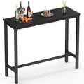 Mr IRONSTONE Bar Table, for Narrow Space, Living Room, Sturdy Metal Frame by MrIRONSTONE