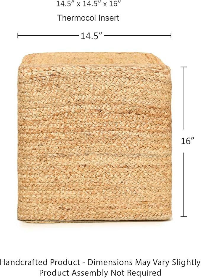 REDEARTH · Cube Pouf Foot Stool Ottoman - Image 3