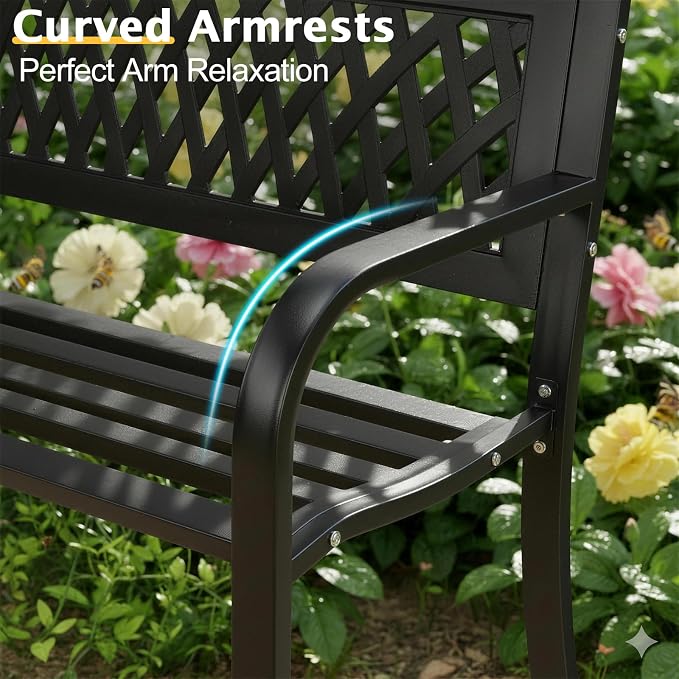 Outvita Outdoor Bench, Patio Bench - Image 5