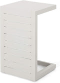 Christopher Knight Home Jesse Coral Outdoor Modern Aluminum C-Shaped End Table by ChristopherKnightHome