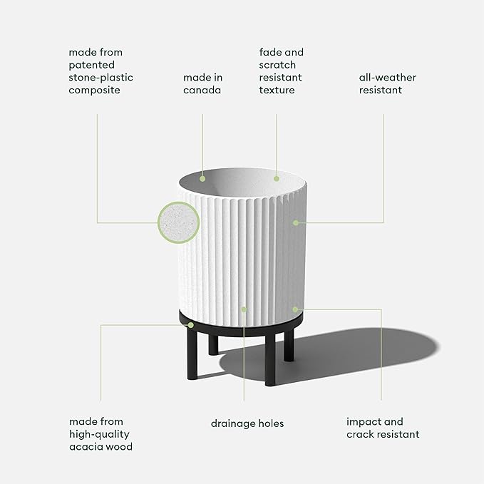 Veradek Demi Series Round Planter w/ Stand - Image 2