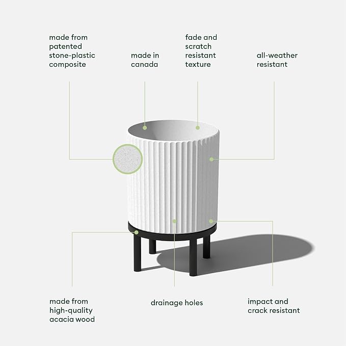 Veradek Demi Series Round Planter w/Stand - Image 2