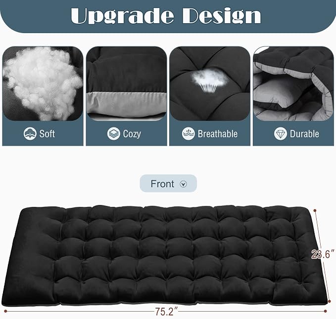 DoCred Heavy Duty Chaise Lounge Chair, Adjustable 5-Position Folding Chaise - Image 3