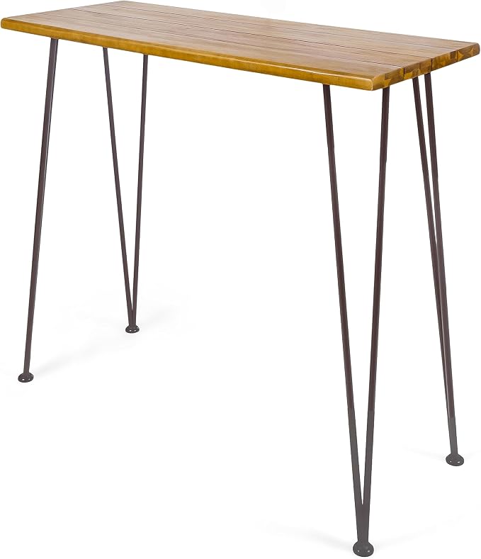 Christopher Knight Home Denali Ouotdoor Industrial Acacia Wood Bar Table by ChristopherKnightHome