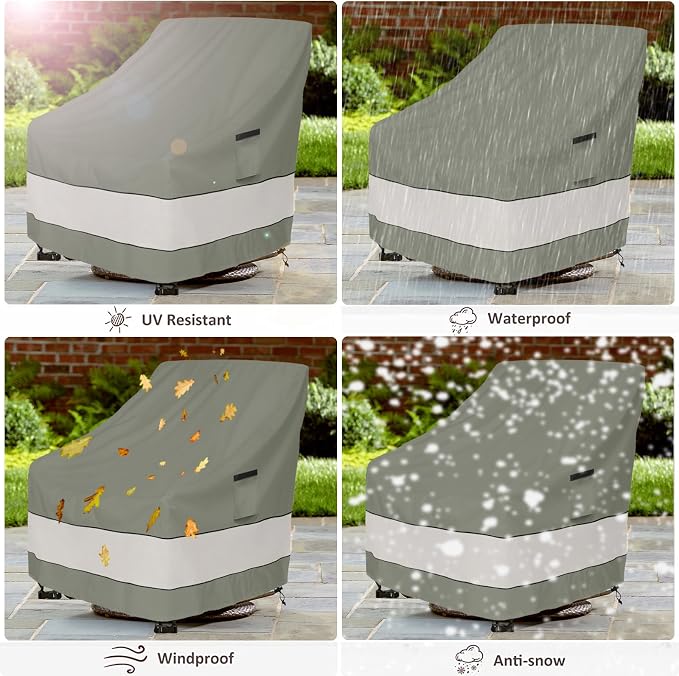 Patio Chair Covers Waterproof Patio Furniture Covers, 35W x 37D x 38 H Inches - Image 7