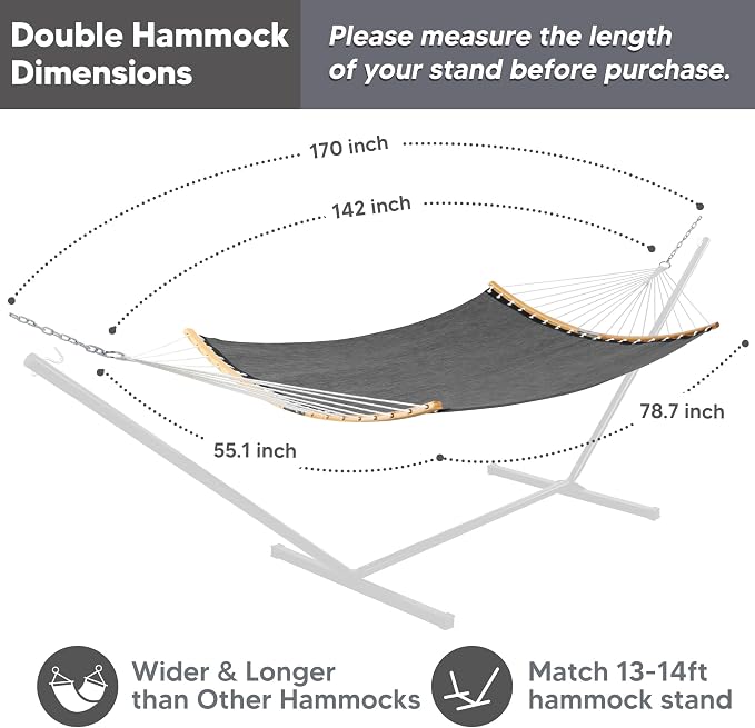 SUNCREAT Hammocks Portable Double Outdoor Hammock, 450lbs Capacity, Quick Dry 2 - Image 5