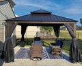 PURPLE LEAF 12' X 12' Hardtop Gazebo Canopy by PURPLELEAF