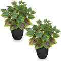 14.5" Artificial Plants Indoor Home Decor, Fake Potted Silk Plants by VillaComo