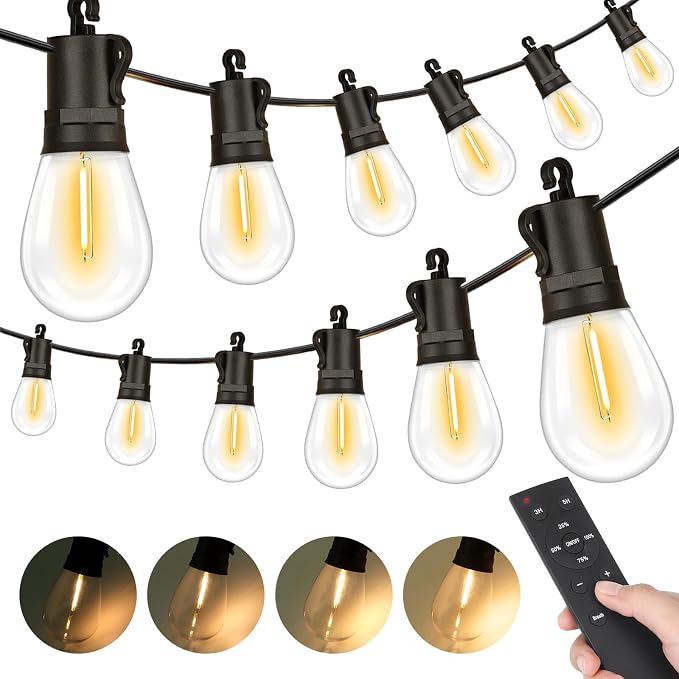 LED Outdoor String Lights, 150FT Waterproof Patio Light by Brightever