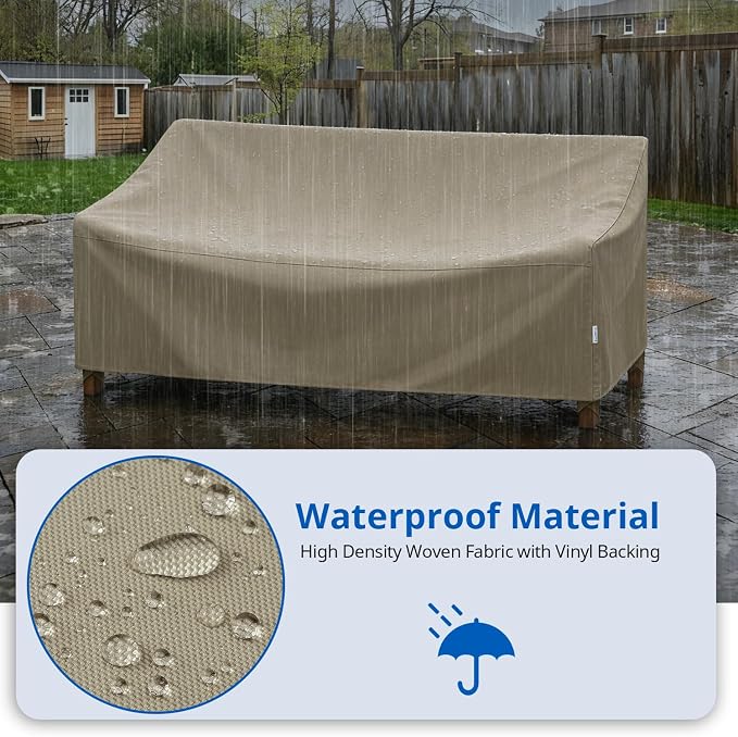 SunPatio Outdoor Couch Cover 80 Inch, Heavy Duty Waterproof 3-Seater Patio Sofa - Image 3